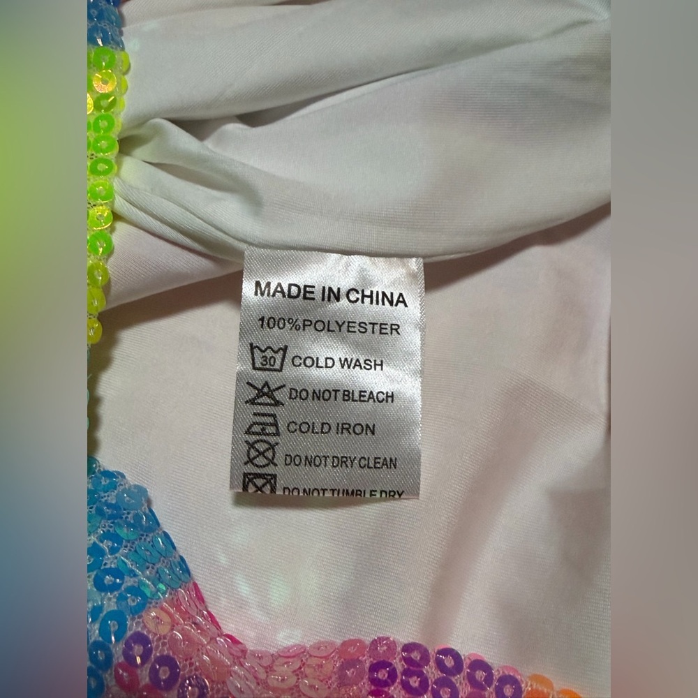 Ivy City Co Jagger Dress in Rainbow Striped Sequin - Size XS - Picture 6 of 6